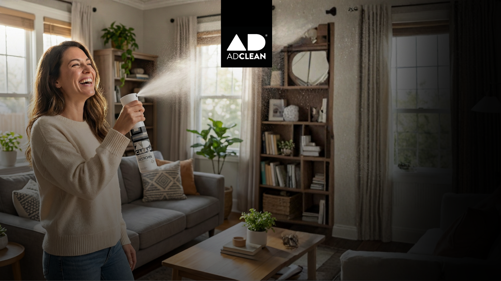 The Odor Destroyer spray bottle